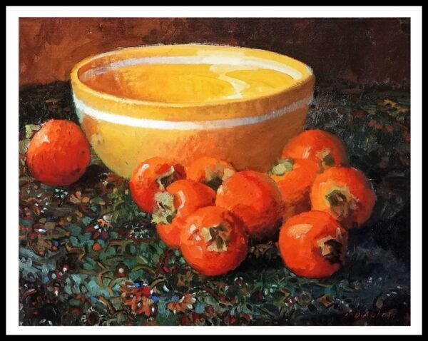 DNA AMP101 Yellow Bowl With Persimmons